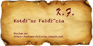 Kotász Felícia névjegykártya